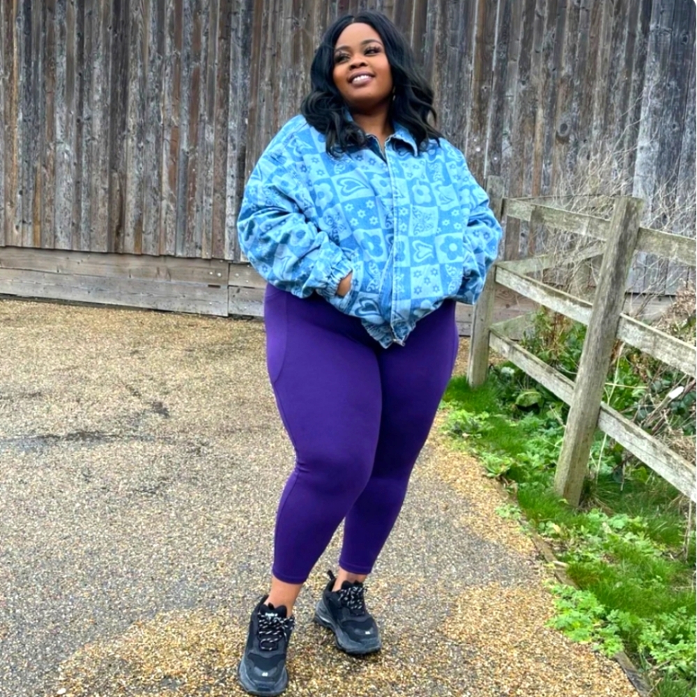 NIP SNAG LEGGINGS "SQUAT PROOF" SUFFRAGETTE PURPLE (PLUS) SZ. 28-30